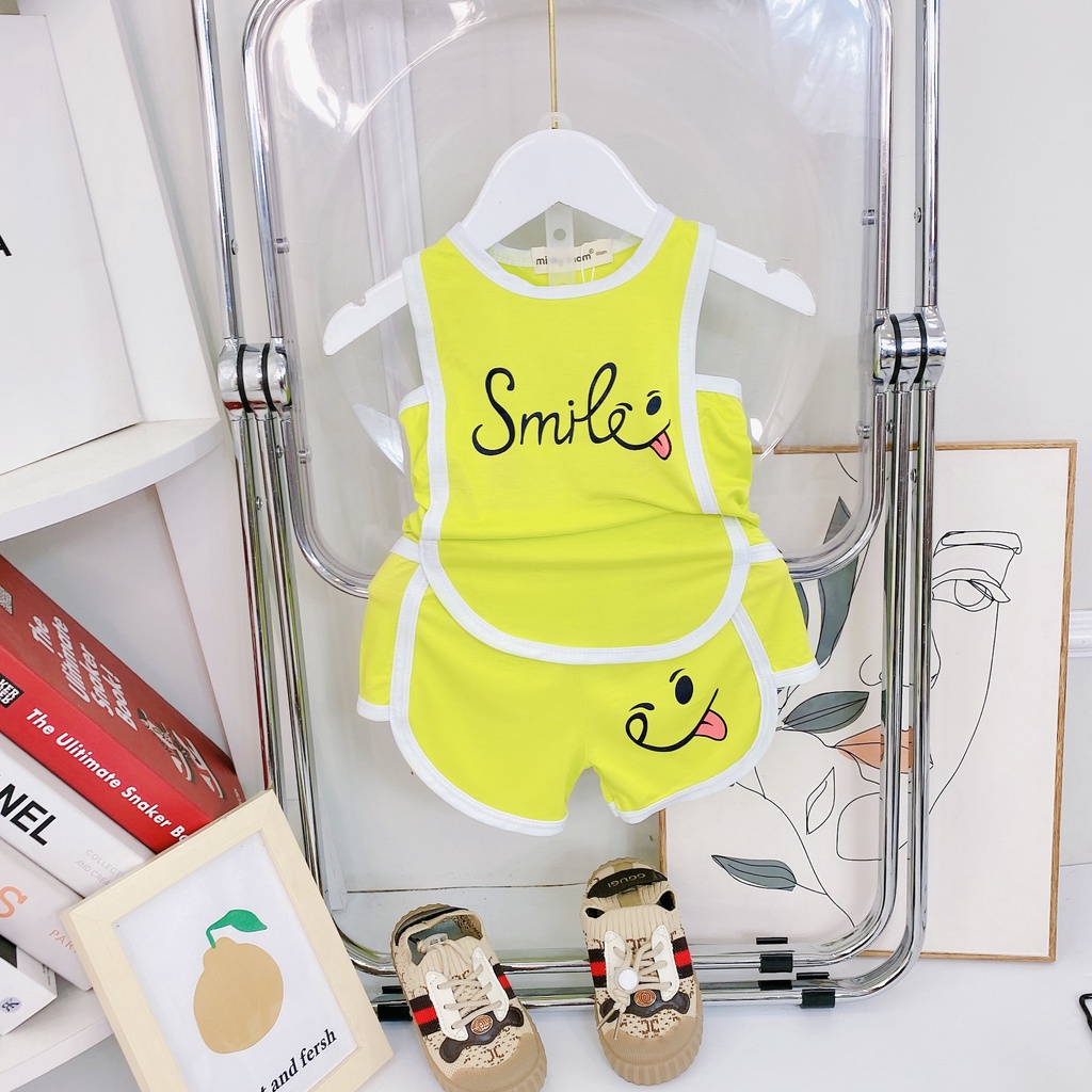 Bộ Thun Lạnh Ba Lỗ Cho Bé Trai, Bé Gái MinkyMom Phong Cách Thể Thao, Bộ Quần Áo Cho Bé Mặc Nhà - BL14