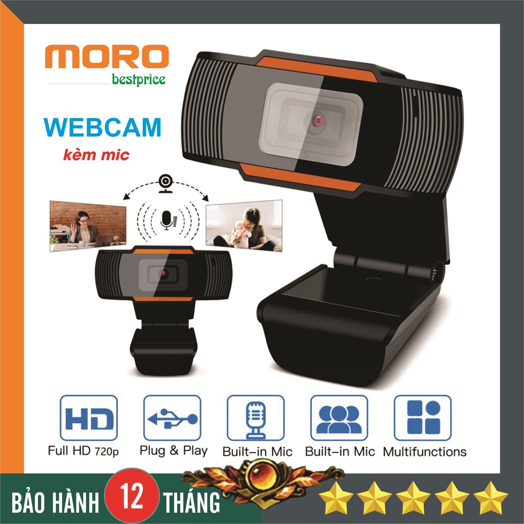 [CHÍNH HÃNG] Webcam 720P HD siêu nét Micro đàm thoại để làm việc &amp; học tập trực tuyến. Bảo hành 12 tháng !!!