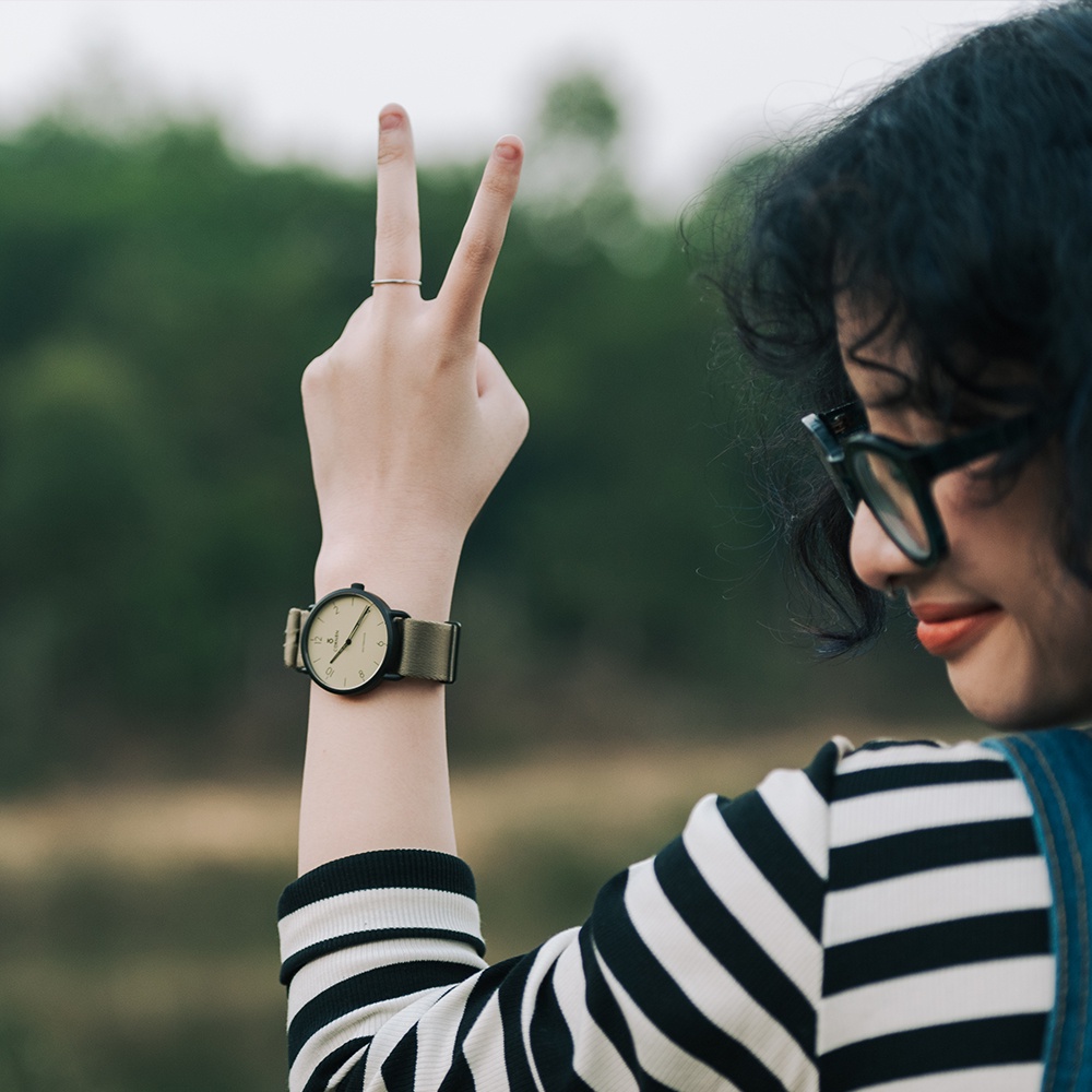 Đồng Hồ Nam/nữ Curnon Whitesands Wander Dây Vải Nato Chính Hãng - Thiết Kế Năng Động, Thời Trang