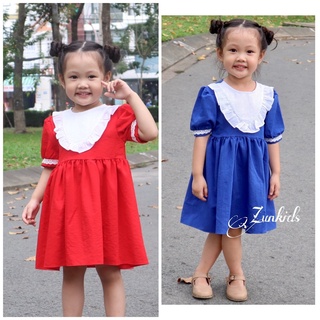 Váy yếm trắng cho bé gái xinh xắn