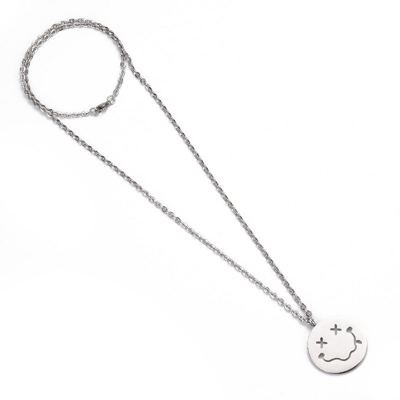 Dây chuyền mặt hình mặt cười phong cách hip hop vui nhộn cá tính