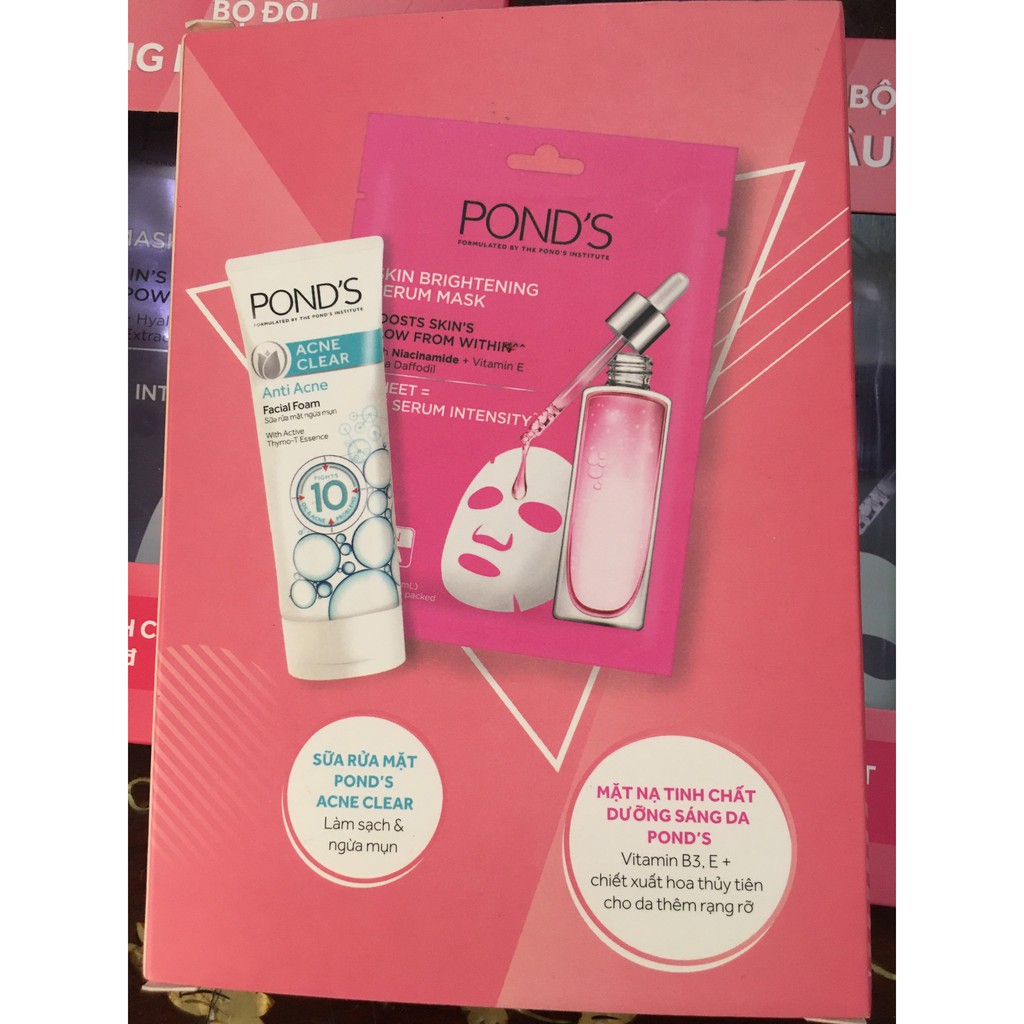 Sữa Rửa Mặt Pond's 50g Sáng Da Ngừa Mụn Pond's Acne Clear + Tặng mặt nạ tinh chất