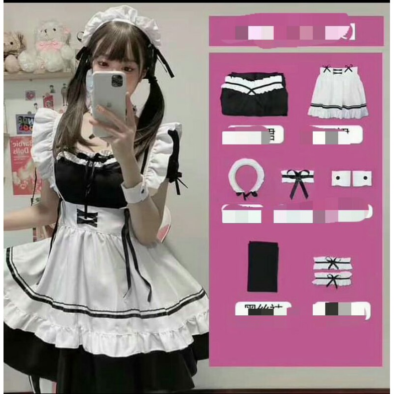 [order] Maid ngắn cosplay Hầu gái dễ thương | BigBuy360 - bigbuy360.vn