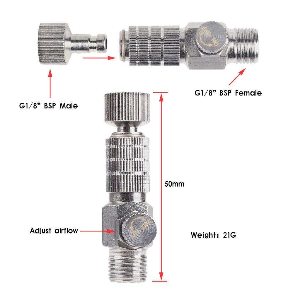 Súng Phun Sơn Trang Trí Bánh Kem Đầu Phun 0.3mm Hai Trọng Lực Kèm Ống Hút Cờ Lê
