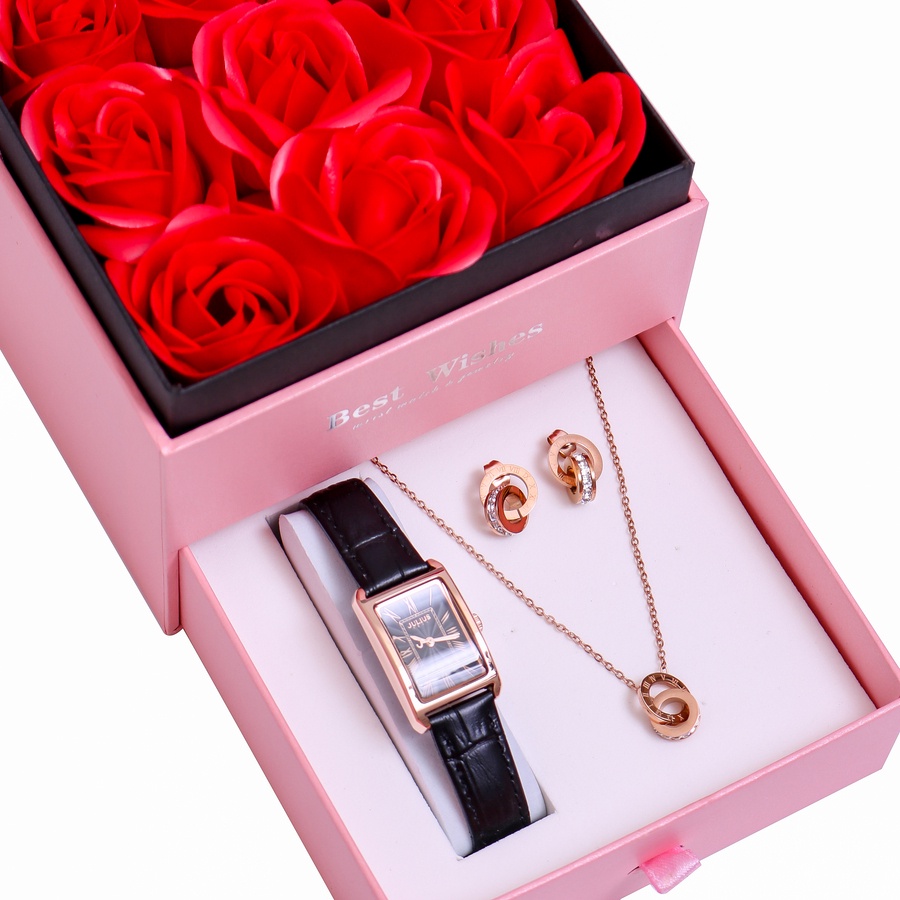 Combo đồng hồ nữ Julius JA-1338 và phụ kiên