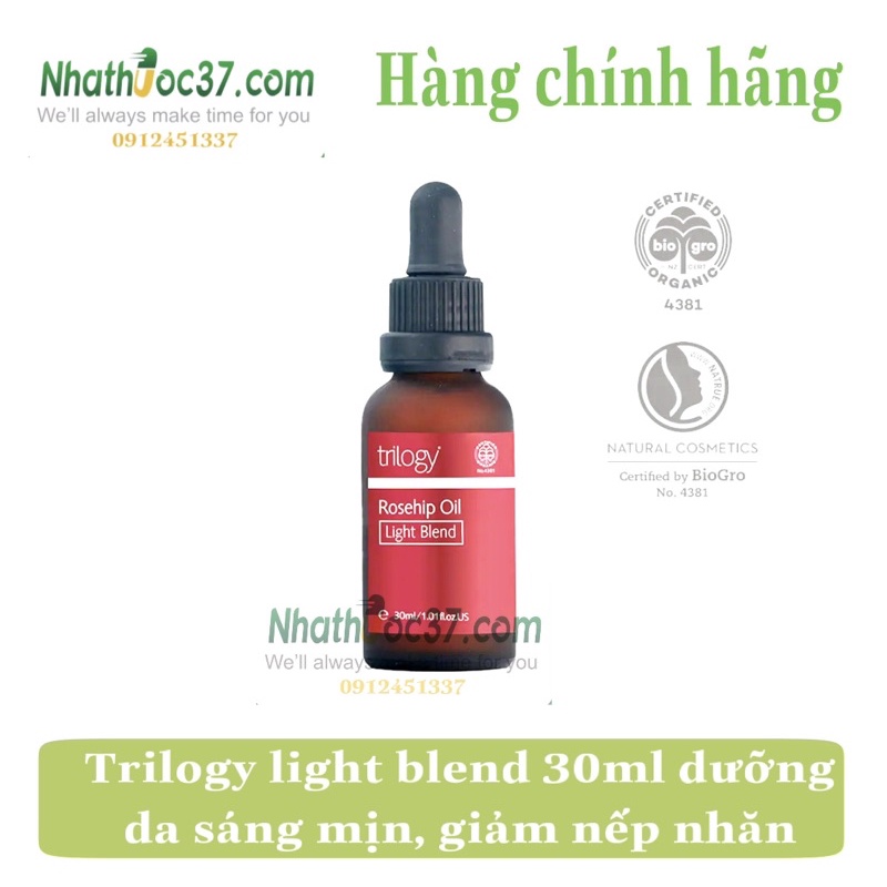 Dầu tầm xuân dưỡng da Trilogy rosehip oil Antioxidant+ chống lão hoá