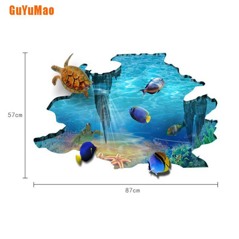 Miếng Dán Sàn Nhà Hình Đại Dương 3D Độc Đáo