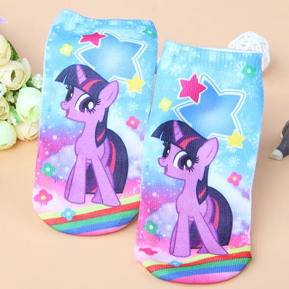 Bộ 4 Đôi Vớ Cotton Họa Tiết Hoạt Hình My Little Pony 4 Trong 1