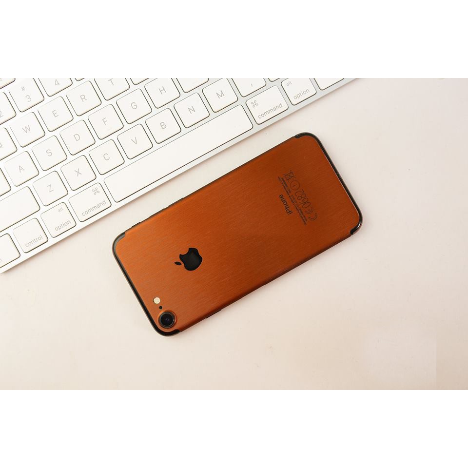skin dán iphone màu nâu có imei bộ trước, sau, viền