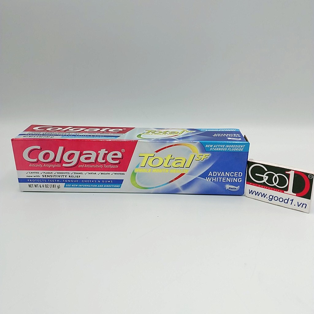 Kem đánh răng Colgate Total Whitening 181g  Mỹ