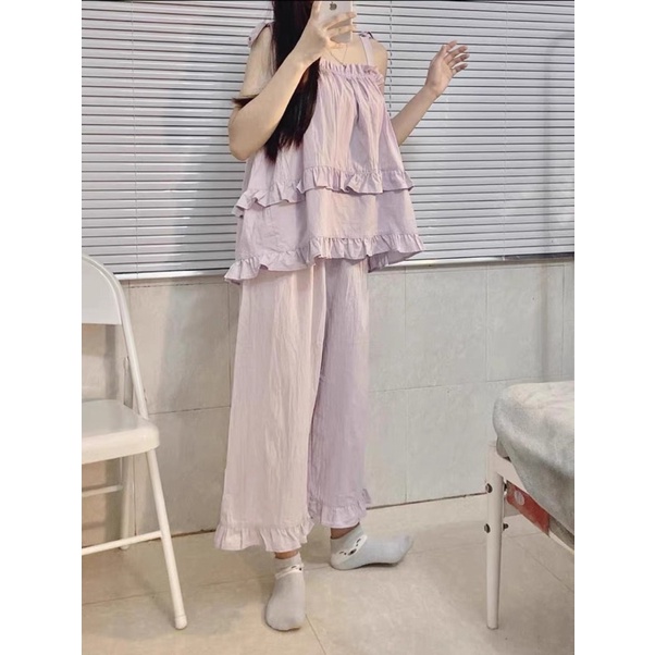 Bộ Ngủ / Mặc Nhà Pyjama Hay Dây Babydoll Tầng Taobao Order Kèm ẢNH THẬT