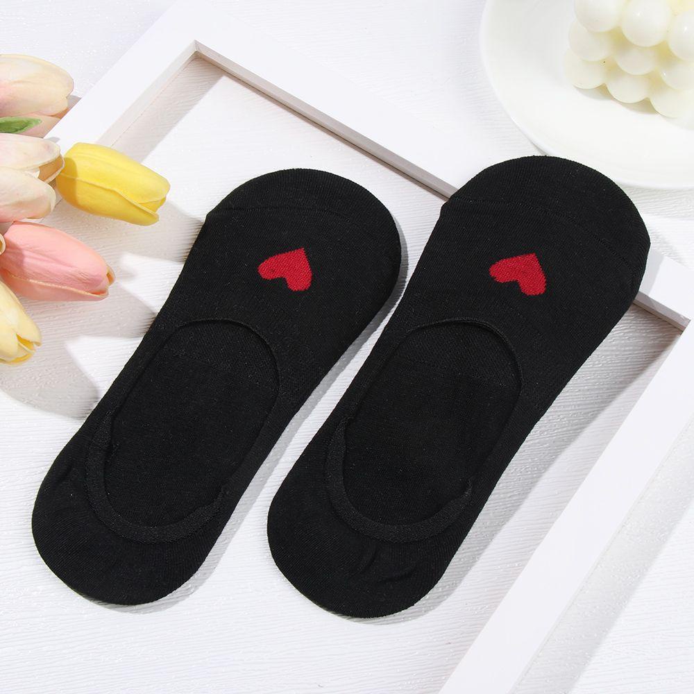 Set 5 Đôi Tất Cotton Màu Kẹo Ngọt Họa Tiết Trái Tim Thời Trang