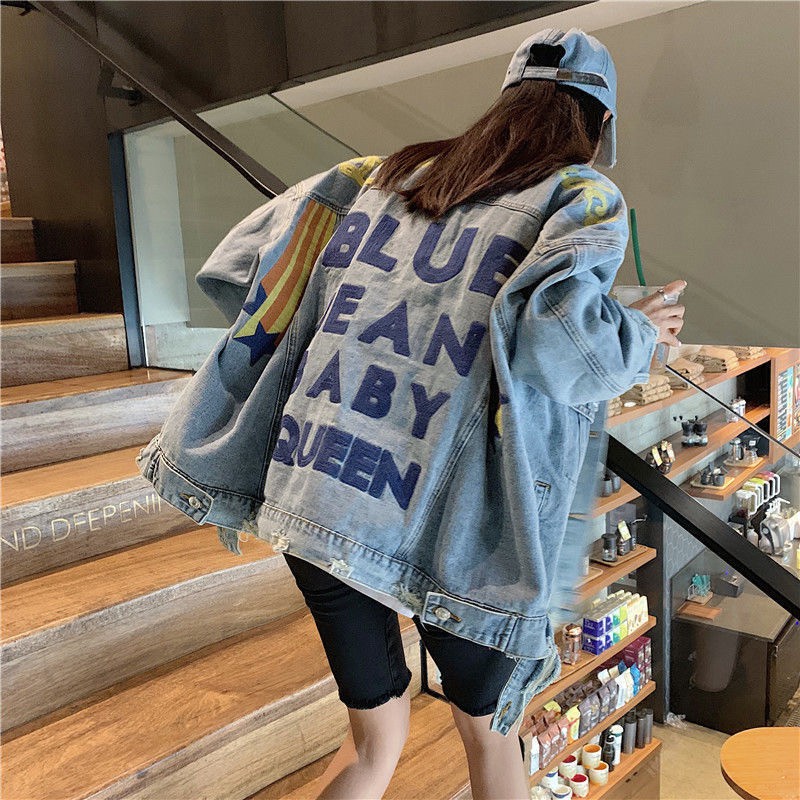 [HÀNG MỚI VỀ] Áo bò nữ Ulzzang Style chữ xanh⚡️ 𝐅𝐑𝐄𝐄 𝐒𝐇𝐈𝐏 ⚡️Hàng Quảng Châu cao cấp - Siêu hot - Mã AB16