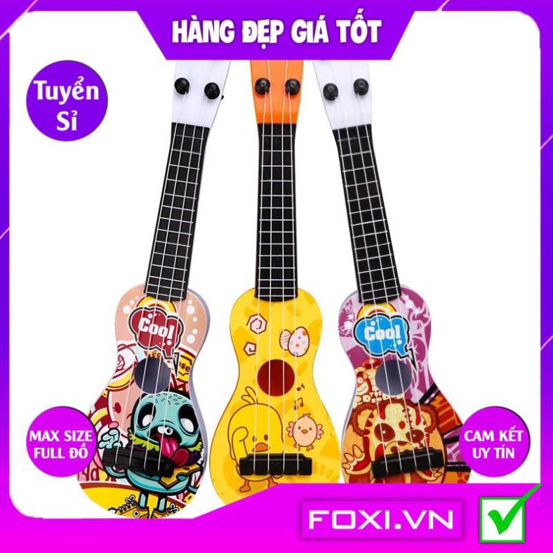 Đồ chơi Đàn Guitar Mini-Ukulele Foxi phát nhạc và nhạc cụ -Bé vừa chơi vừa học phát triển trí tuệ-Bé thỏa