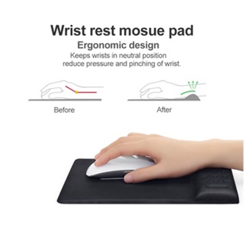 Bộ Đệm Lót Chuột + Đệm Cổ Tay Bằng Memory Foam Chống Trượt Tiện Dụng