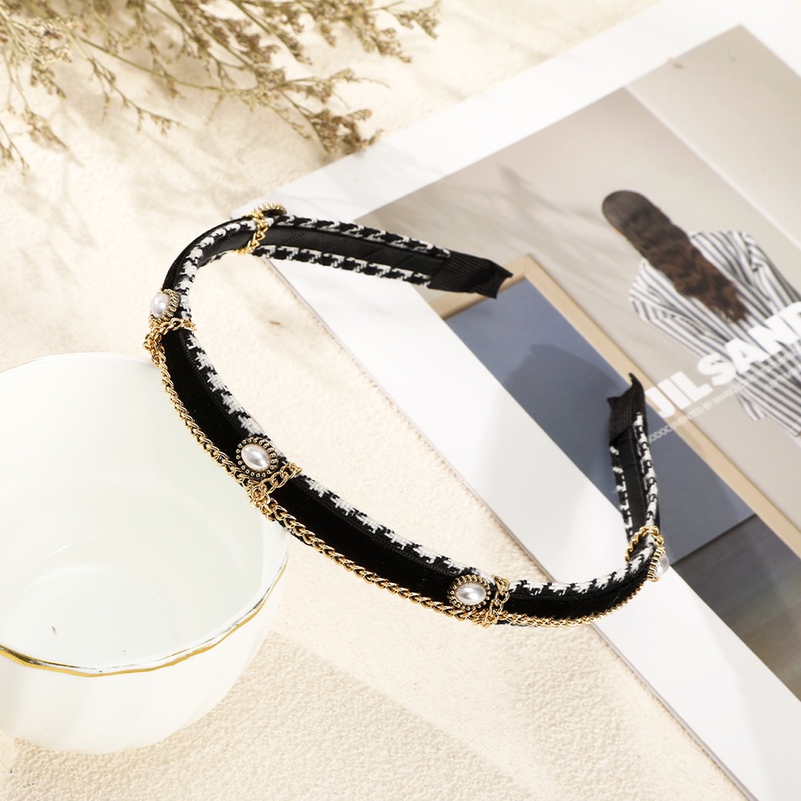 Băng Đô Cài Tóc Đính Đá Pha Lê Và Ngọc Trai Nhân Tạo Phong Cách Hàn Quốc Mới