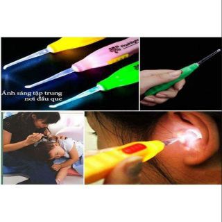 Dụng cụ lấy ráy tai có đèn cho bé, soi ngoáy tai có đèn cho cả trẻ nhỏ và người lớn
