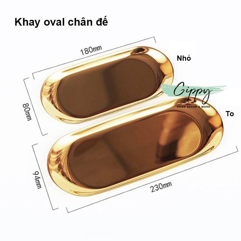 Khay nến xoay oval, món quà trang trí lãng mạn - Gippy Decor