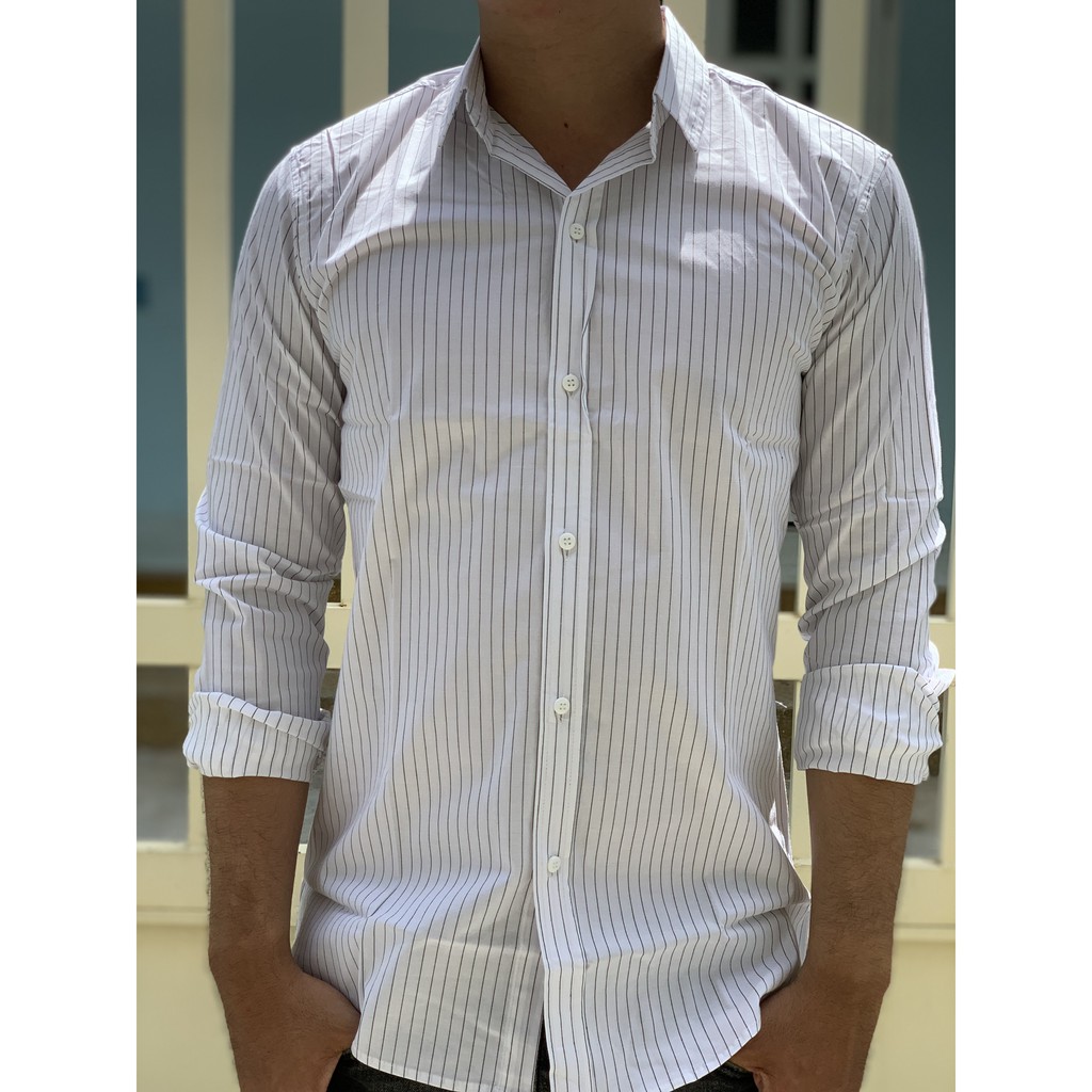 Áo sơ mi nam dài tay kẻ sọc đẹp