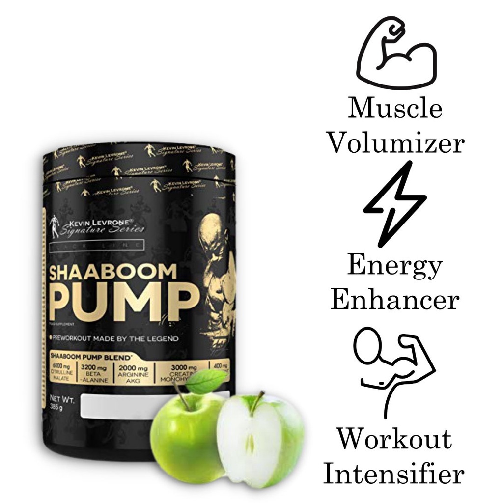 Kevin Levrone Shaaboom Pump Pre Workout Tăng Hiệu Suất Tập Luyện Giúp Phát Triển Cơ Bắp 385 Gram (44 Lần Dùng)