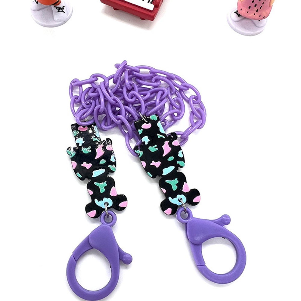 Dây đeo kính chống thất lạc hình gấu dễ thương bằng acrylic 50cm