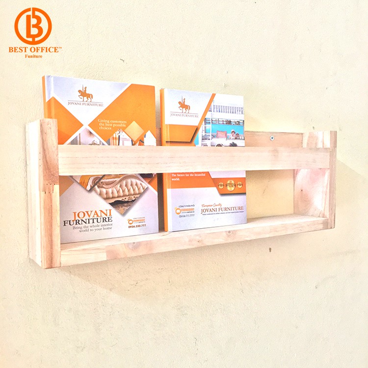 Kệ sách treo tường gỗ tự nhiên - Kệ trang trí Decor