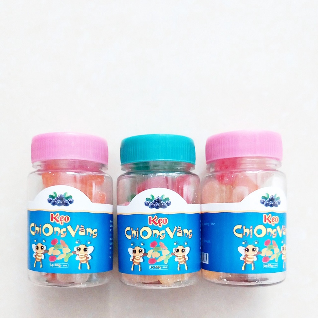 Kẹo dẻo chị ong vàng lọ 30g. Bổ sung vitamin cho bé (bánh kẹo hải hà)