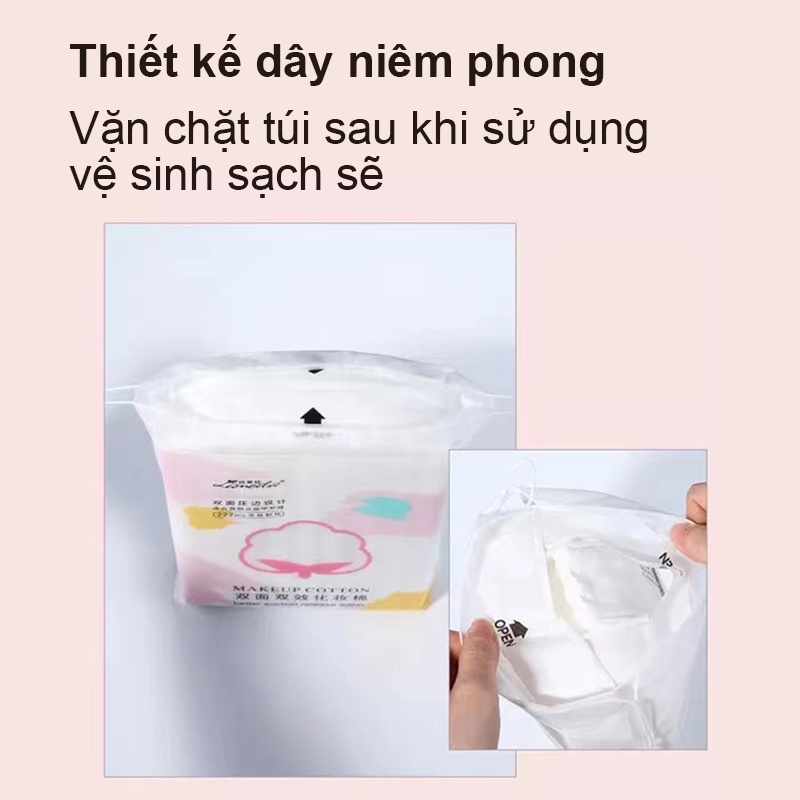 Túi 222 Miếng Bông Tẩy Trang Lameila Cotton 3 lớp