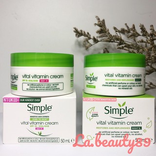 Kem Dưỡng Ẩm Simple Ngày, Đêm - Simple Day, Night Cream Kind To Skin Vital Vitamin 50ml