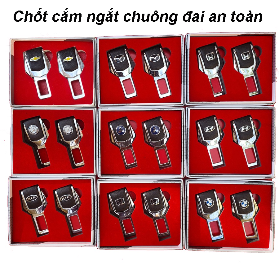 CHỐT CẮM NGẮT CHUÔNG ĐAI AN TOÀN LOGO HÃNG XE