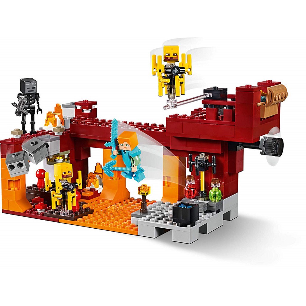 LEGO Minecraft nhập Mỹ 21154 - Xây dựng cầu quỷ lửa BLAZE