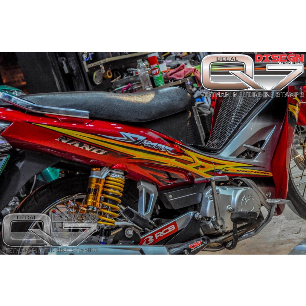 Tem Rời Sirius 110 ĐỎ BẠC