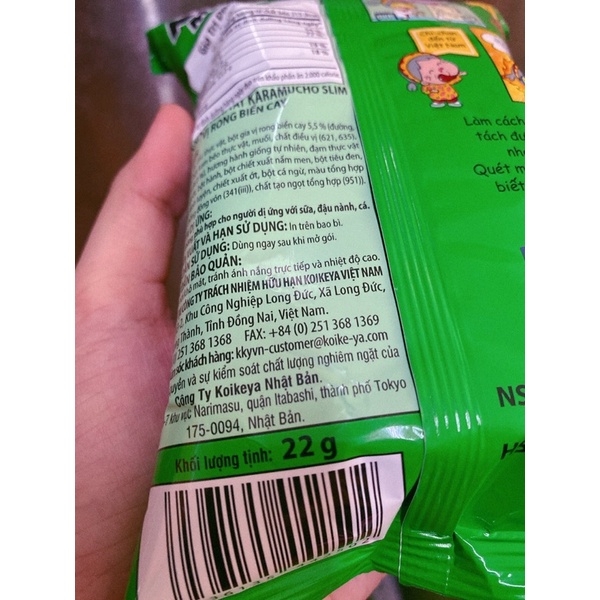 Bánh snack Karamucho slim vị rong biển cay 25g