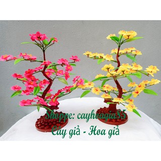 Cây giả - cây đào, mai trang trí