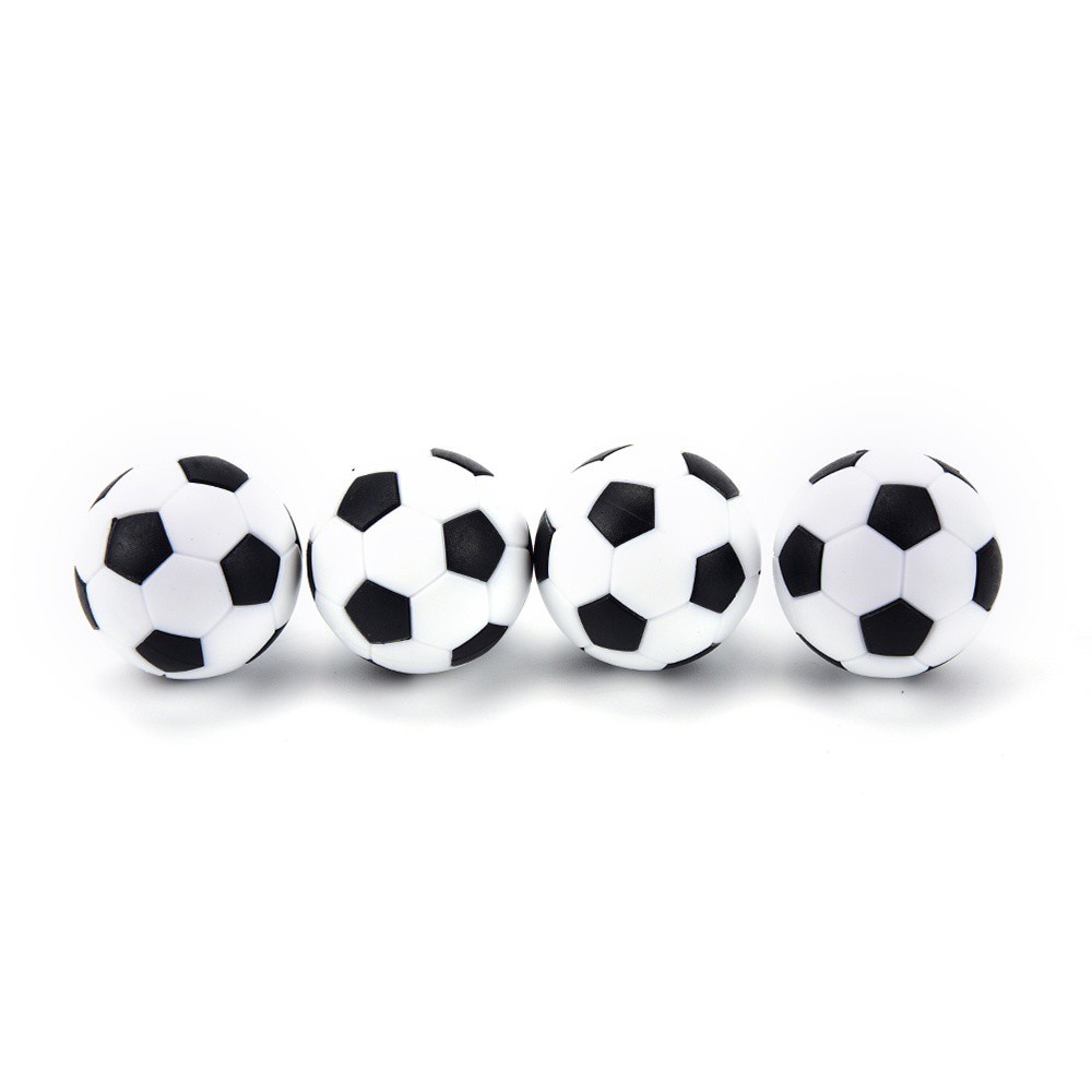 Set 4 Quả Bóng Đá Mini 32mm Màu Trắng / Đen Siêu Bền Tiện Dụng Cho Người Lớn / Học Sinh