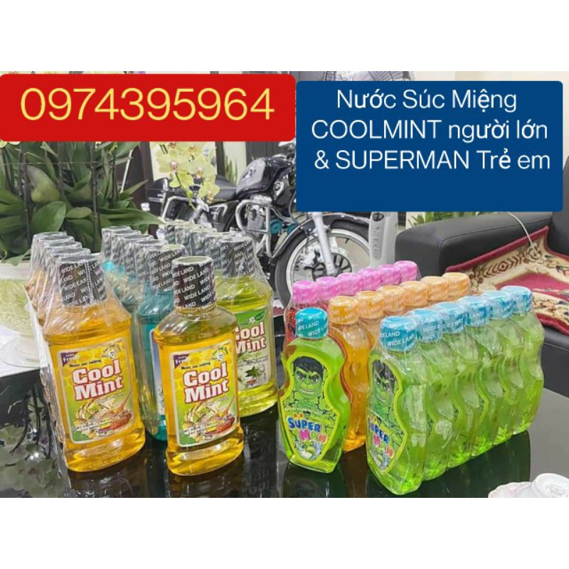 Nước Súc Miệng COOL MINT 3 mầu,500ml,người lớn.
