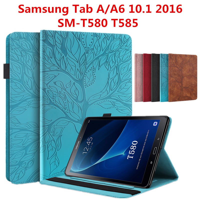 Bao Da Có Ngăn Đựng Thẻ Tiện Dụng Cho Samsung Tab A / A6 10.1 Sm-T580 T585 2016