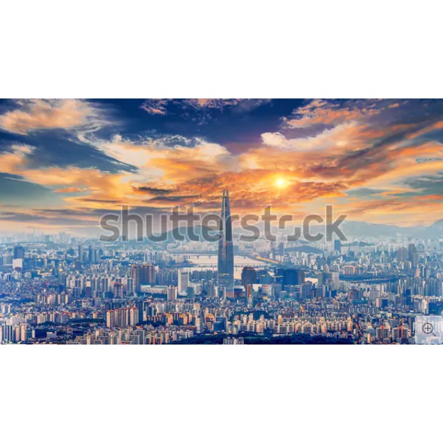 Tranh dán tường đường phố Hàn Quốc 3D Miễn Phí chèn tên riêng Quán, chèn chữ và logo theo yêu cầu