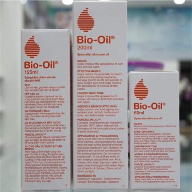 Bio-oil ( mờ sẹo, giảm rạn da, cải thiện tình trạng da ko đều màu...)