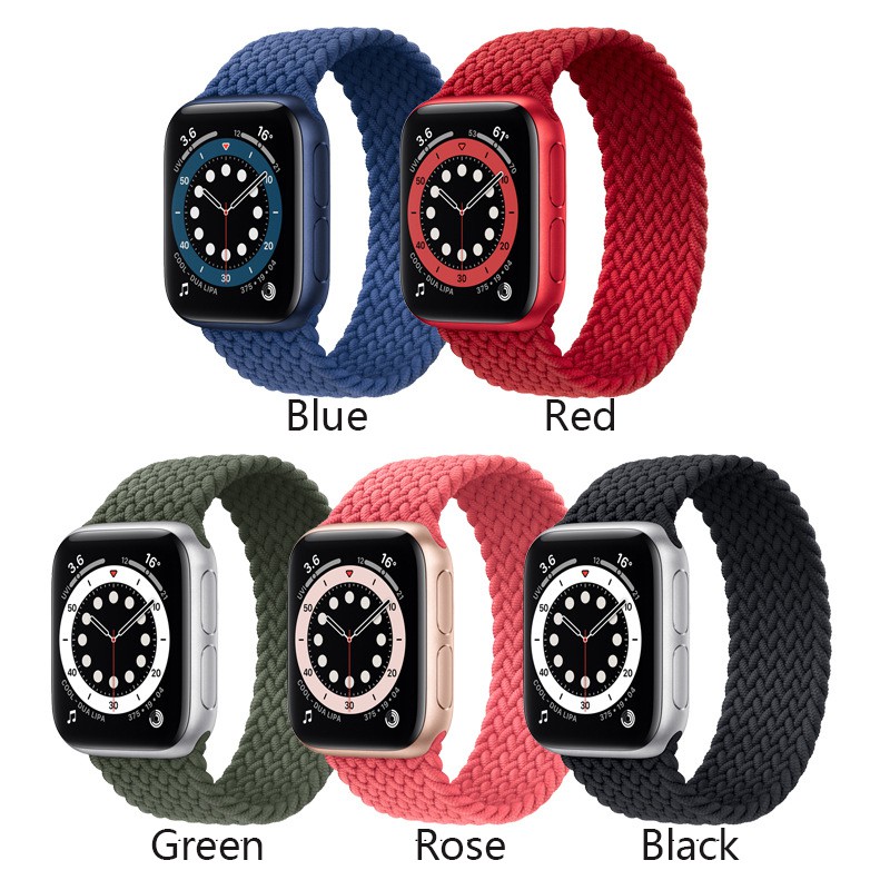 Dây Đeo Đồng Hồ Bằng Nylon 44mm 40mm 38mm 42mm Cho Iwatch Series 3 4 5 Se 6