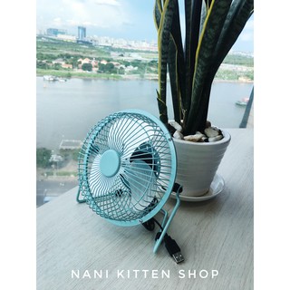 [ Hình thật] Quạt để bàn mini inox chạy USB