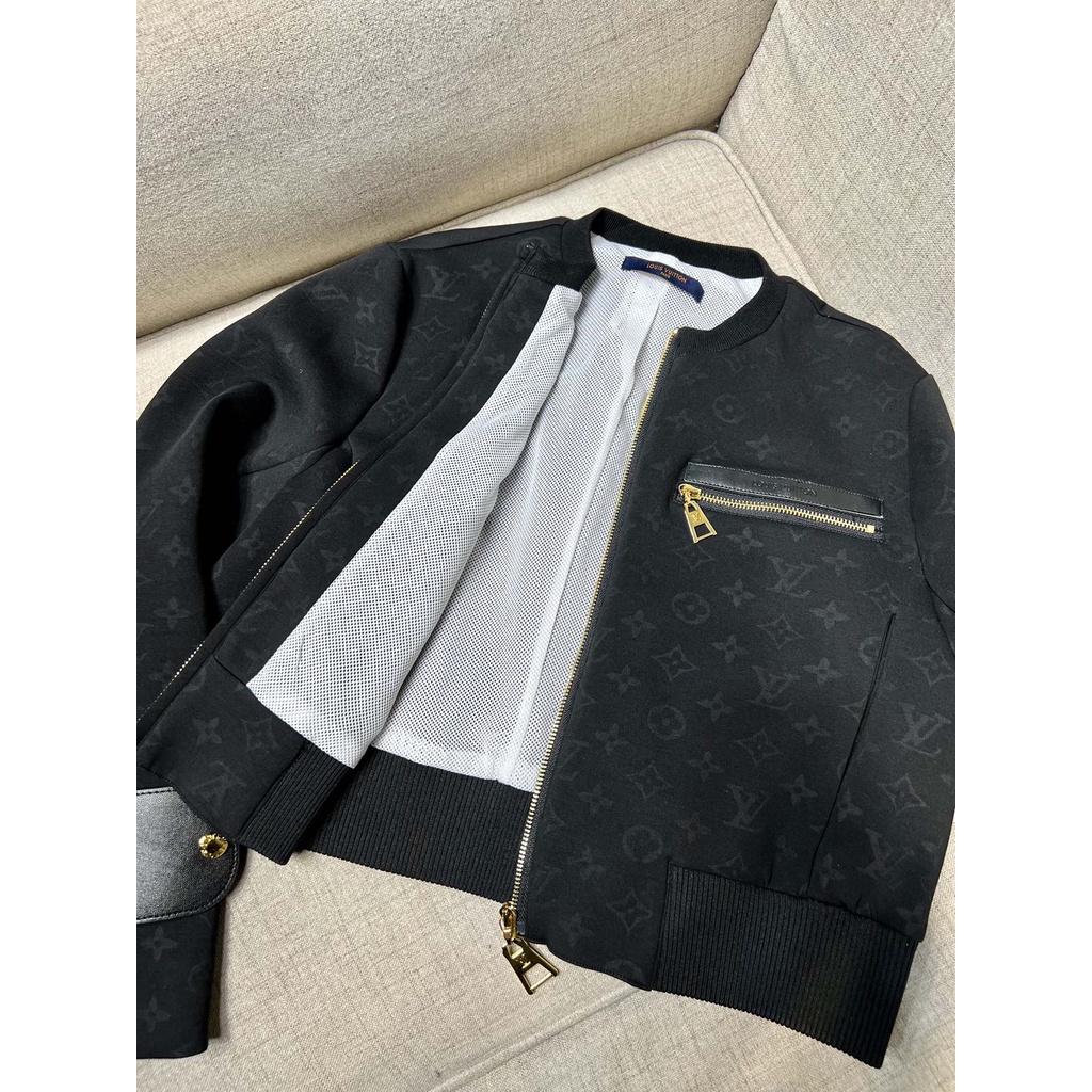 Áo khoác nữ dáng ngắn thời trang cao cấp Louis Vuitton LV họa tiết Monogram
