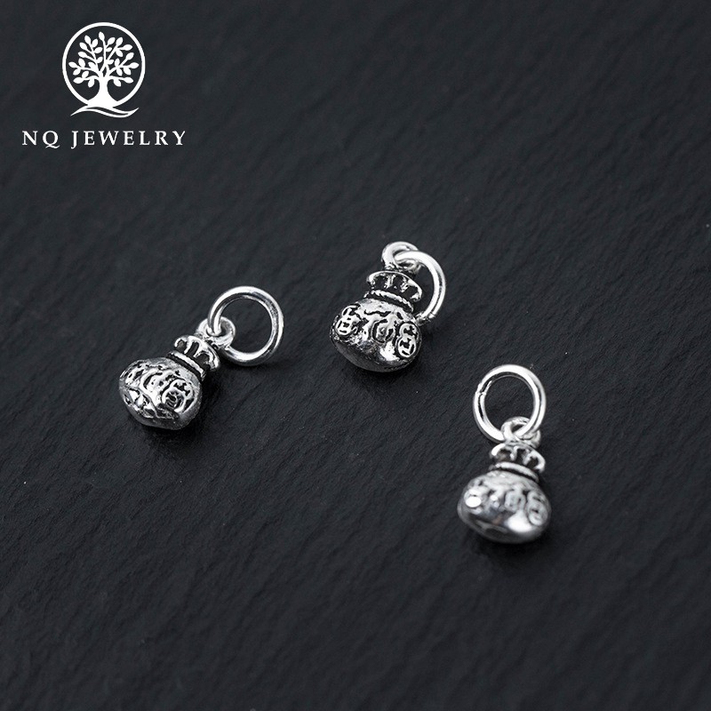 Charm bạc túi tiền xu cổ mặt treo - NQ Jewelry