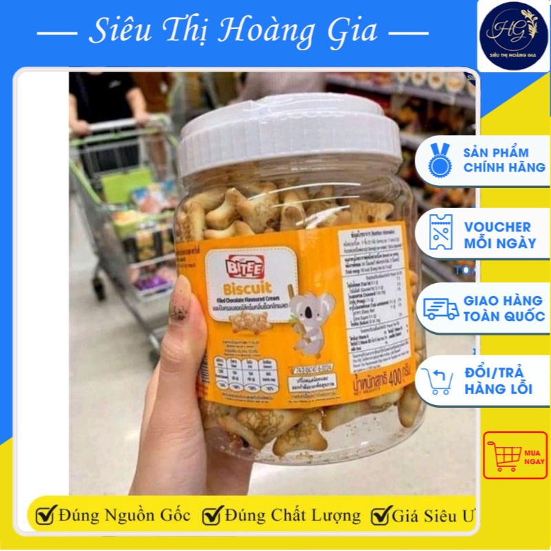 Bánh gấu Socola Bitee Thái Lan hộp 400 gram