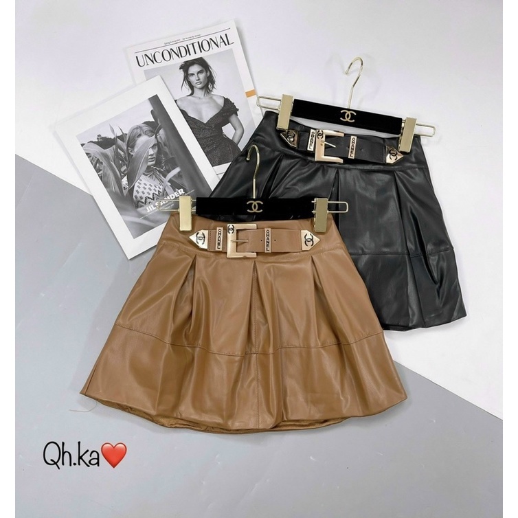 chân váy da kèm đai hot hit | BigBuy360 - bigbuy360.vn