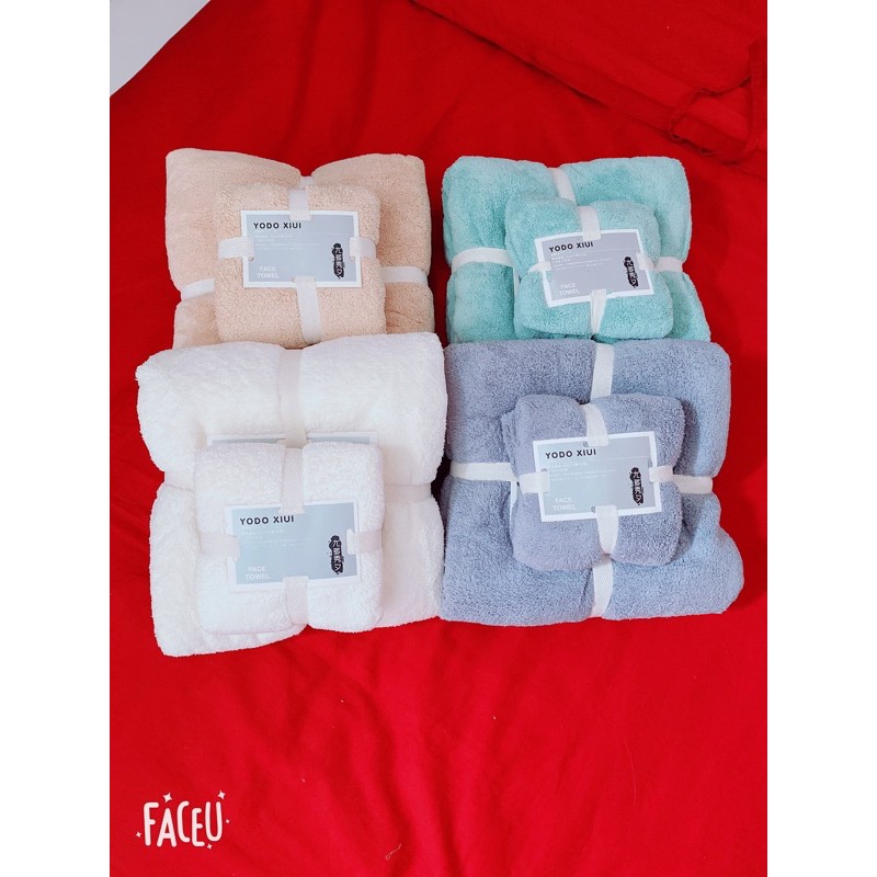 COMBO 2 khăn tắm xuất Nhật Bản lông cừu siêu đẹp