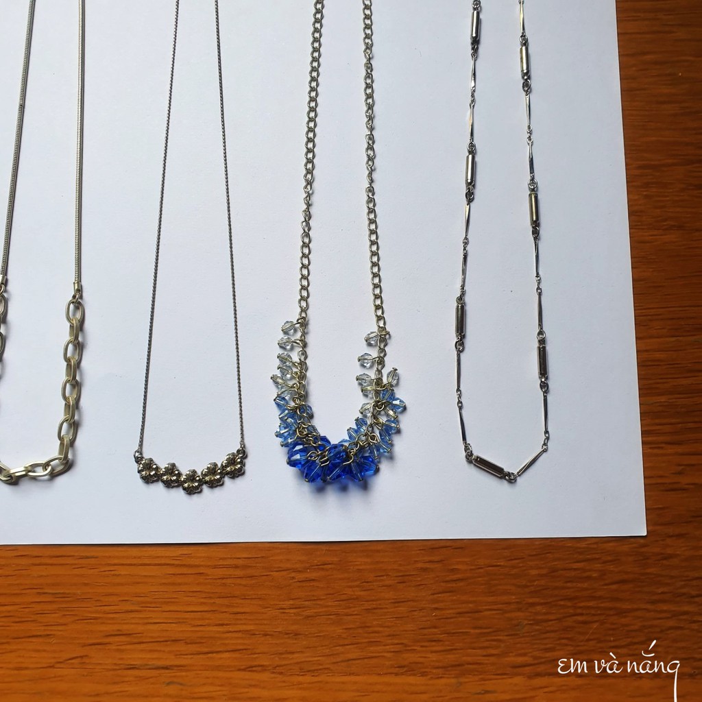 Dây chuyền màu silver vintage Nhật - Em và nắng