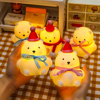 Qùa tặng Đèn ngủ noel , đèn led decor Chú gấu Giáng sinh, quà tặng Merry Christmas, Valentine đáng yêu, ấm áp