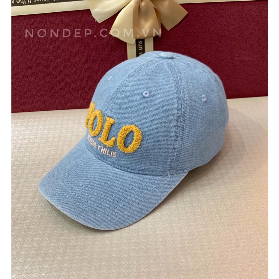 nón kết/ mũ lưỡi trai POLO jean chữ vàng