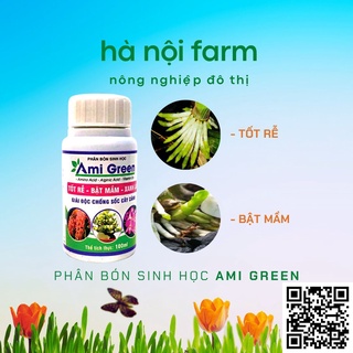 ( SIÊU HOT ) Phân bón sinh học Ami green - chai 100ml kích rễ, giải độc hữu cơ cho cây